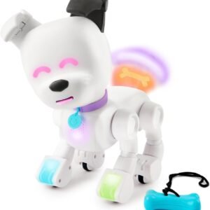 Dog-E Interactive Robot Dog with Colorful LED Lights, 200+ Sounds & Reactions, App Connected (Ages 6+)