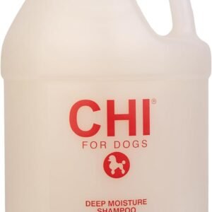 CHI for Dogs Deep Moisture Shampoo, Professional Dog Grooming Formula for Dry Coats, Hydrating and Nourishing Gallon Size Wash for All Breeds and Hair Types, 128 Fl Oz