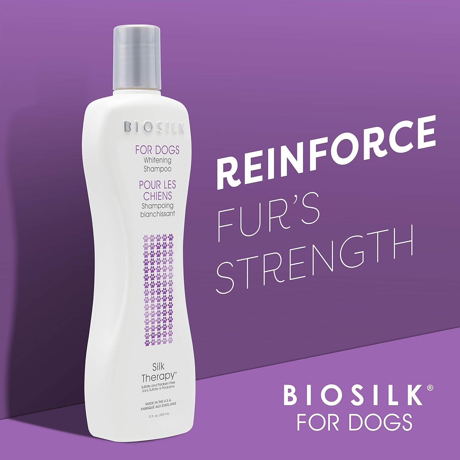 BioSilk Silk Therapy Whitening Dog Shampoo, Brightening Pet Shampoo with Silk Protein for White and Light Colored Coats, Enhances Shine and Softness, pH Balanced Dog Wash, 12 Fl Oz - 6 Pack - Image 2