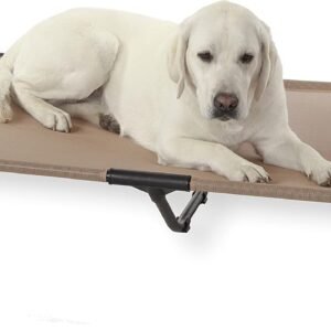 K&H Outdoor Elevated Dog Bed for Large & Extra-Large Pets, Tan, XL 50x32in